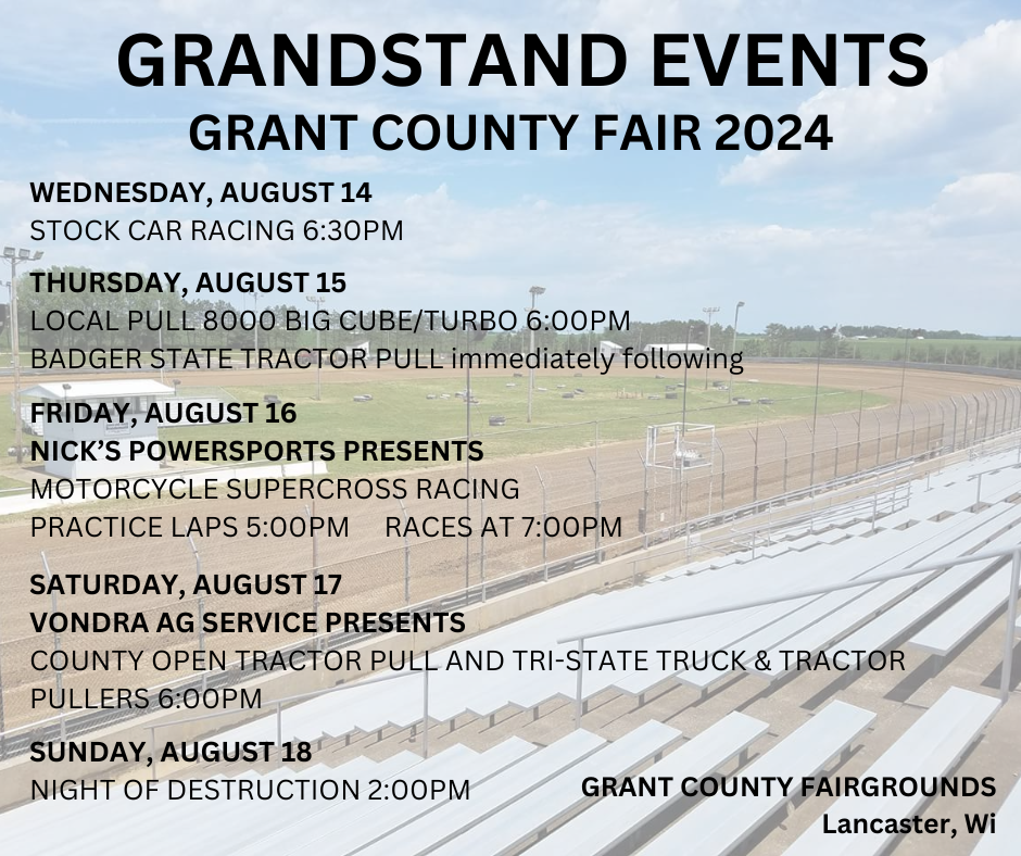 GRANDSTAND EVENTS 2024